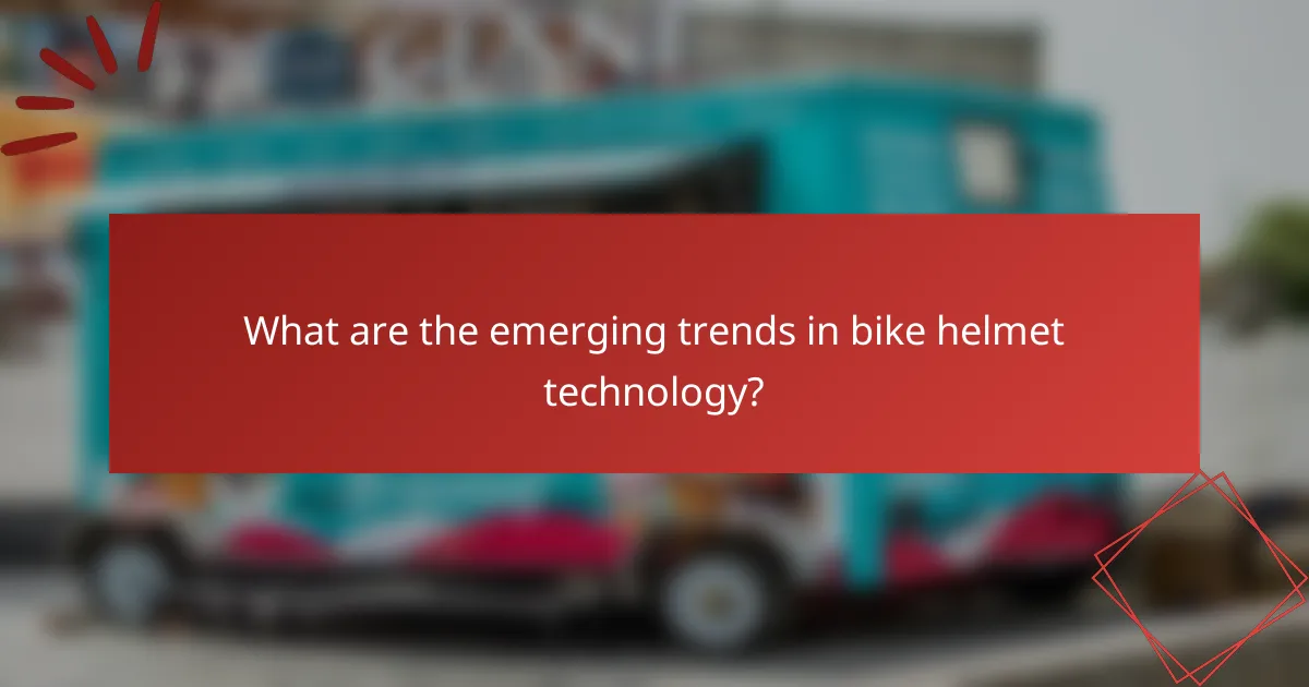 What are the emerging trends in bike helmet technology?